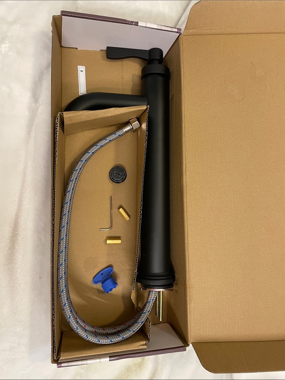 Allen+Roth Matte Black Vessel Filler Bathroom Faucet - Picture 7 of 10